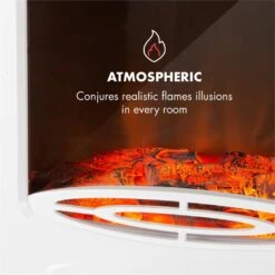 Meran Elektrischer Kamin 950/1850W 2-stufige Heizung Gusseisen-Stil -Haushaltsgeräte 10032974 yy 0005 logo Klarstein Meran Elektrischer Kamin weiss