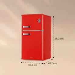 Irene Kühl- & Gefrierkombination 85 Liter Retro-Design -Haushaltsgeräte 10032980 yy 0011 dimensions
