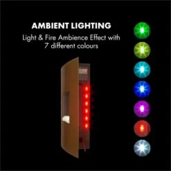 Curved Copper L&F Elektrischer Kamin 1000/2000W Glas Fernbedienung -Haushaltsgeräte 10032999 yy 0003 logo Klarstein Curved Copper L and F Curved Glass Panel