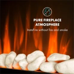 Curved Copper L&F Elektrischer Kamin 1000/2000W Glas Fernbedienung -Haushaltsgeräte 10032999 yy 0006 logo Klarstein Curved Copper L and F Curved Glass Panel