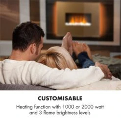 Curved Copper L&F Elektrischer Kamin 1000/2000W Glas Fernbedienung -Haushaltsgeräte 10032999 yy 0007 logo Klarstein Curved Copper L and F Curved Glass Panel