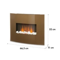 Curved Copper L&F Elektrischer Kamin 1000/2000W Glas Fernbedienung -Haushaltsgeräte 10032999 yy 0009 logo Klarstein Curved Copper L and F Curved Glass Panel