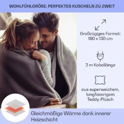 Dr. Watson SuperSoft Heizdecke 120 W 180 X 130 Cm Teddy-Plüsch -Haushaltsgeräte 10033006 de 0005 usp