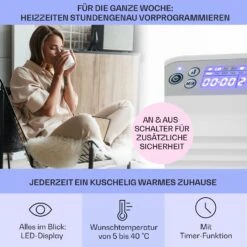 Hot Spot Slimcurve Heizgerät 80x40cm 40m² 2000W 5-40°C LED IP24 Weiß -Haushaltsgeräte 10033016 de 0003 usp