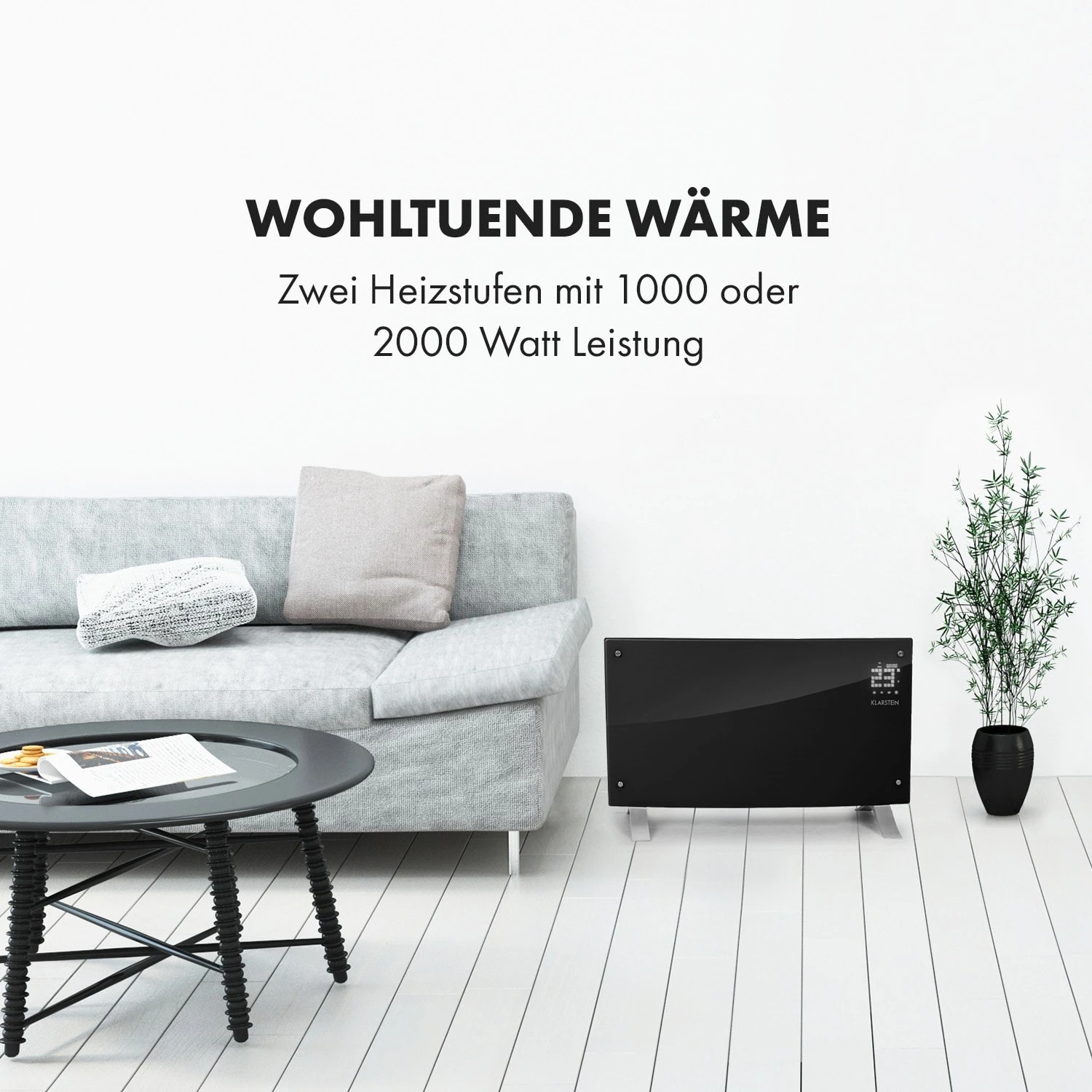 Bornholm Curved Ambient Konvektions-Heizgerät 1000/2000 W 2 Bornholm Curved Ambient Konvektions-Heizgerät 1000/2000 W – Bild 2