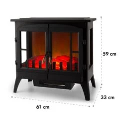 Innsbruck Elektrischer Kamin 1000/2000W Thermostat -Haushaltsgeräte 10033092 yy 0008 logo Electric Fireplace Black YH15