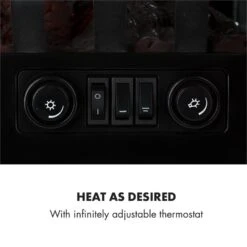 Graz Elektrischer Kamin 1000/2000W Thermostat PanoramaView -Haushaltsgeräte 10033094 yy 0004 logo Electric Fireplace Black YH20