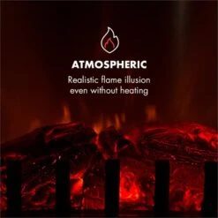 Graz Elektrischer Kamin 1000/2000W Thermostat PanoramaView -Haushaltsgeräte 10033094 yy 0005 logo Electric Fireplace Black YH20