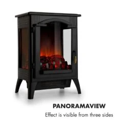 Graz Elektrischer Kamin 1000/2000W Thermostat PanoramaView -Haushaltsgeräte 10033094 yy 0006 logo Electric Fireplace Black YH20