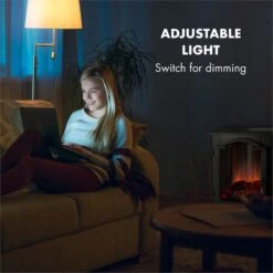 Graz Elektrischer Kamin 1000/2000W Thermostat PanoramaView -Haushaltsgeräte 10033094 yy 0007 logo Electric Fireplace Black YH20