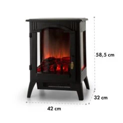 Graz Elektrischer Kamin 1000/2000W Thermostat PanoramaView -Haushaltsgeräte 10033094 yy 0008 logo Electric Fireplace Black YH20