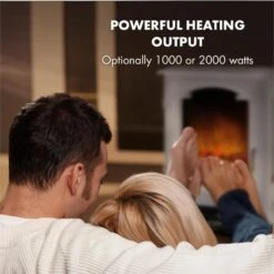 Graz Elektrischer Kamin 1000/2000W Thermostat PanoramaView -Haushaltsgeräte 10033095 yy 0004 logo Klarstein Graz Elektrischer Kamin weiss