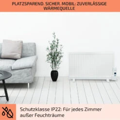 Wallander Ölradiator 800W Thermostat Ölheizung Ultraflach Weiß -Haushaltsgeräte 10033100 de 0007 usp
