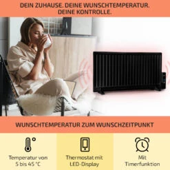 Wallander Ölradiator 1000W Thermostat Ölheizung Ultraflach Schwarz 9 Wallander Ölradiator 1000W Thermostat Ölheizung Ultraflach Schwarz -Haushaltsgeräte 10033103 de 0003 usp