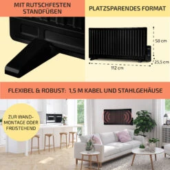 Wallander Ölradiator 1000W Thermostat Ölheizung Ultraflach Schwarz 12 Wallander Ölradiator 1000W Thermostat Ölheizung Ultraflach Schwarz -Haushaltsgeräte 10033103 de 0006 usp