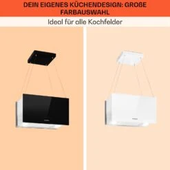 Kronleuchter L Inselabzugshaube 60cm Abluft: 590m³/h LED Touch Glas Weiß -Haushaltsgeräte 10033107 de 0007 usp