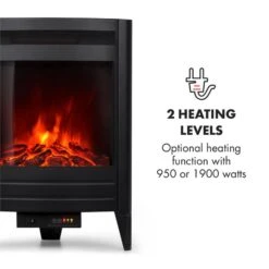 Vienna Elektrischer Eckkamin 1900W Wochentimer Fernbedienung -Haushaltsgeräte 10033112 yy 0003 logo Electric Fireplace With log LED flame