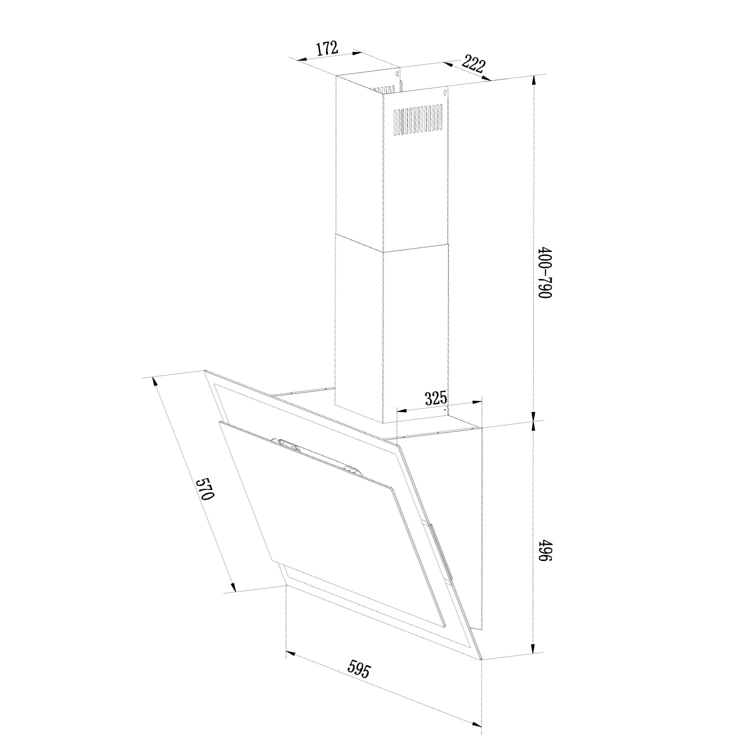Mirage 60 Dunstabzugshaube 550m³/h Touch-Panel RGB-Ambiente-Licht Glas 9 Mirage 60 Dunstabzugshaube 550m³/h Touch-Panel RGB-Ambiente-Licht Glas – Bild 9