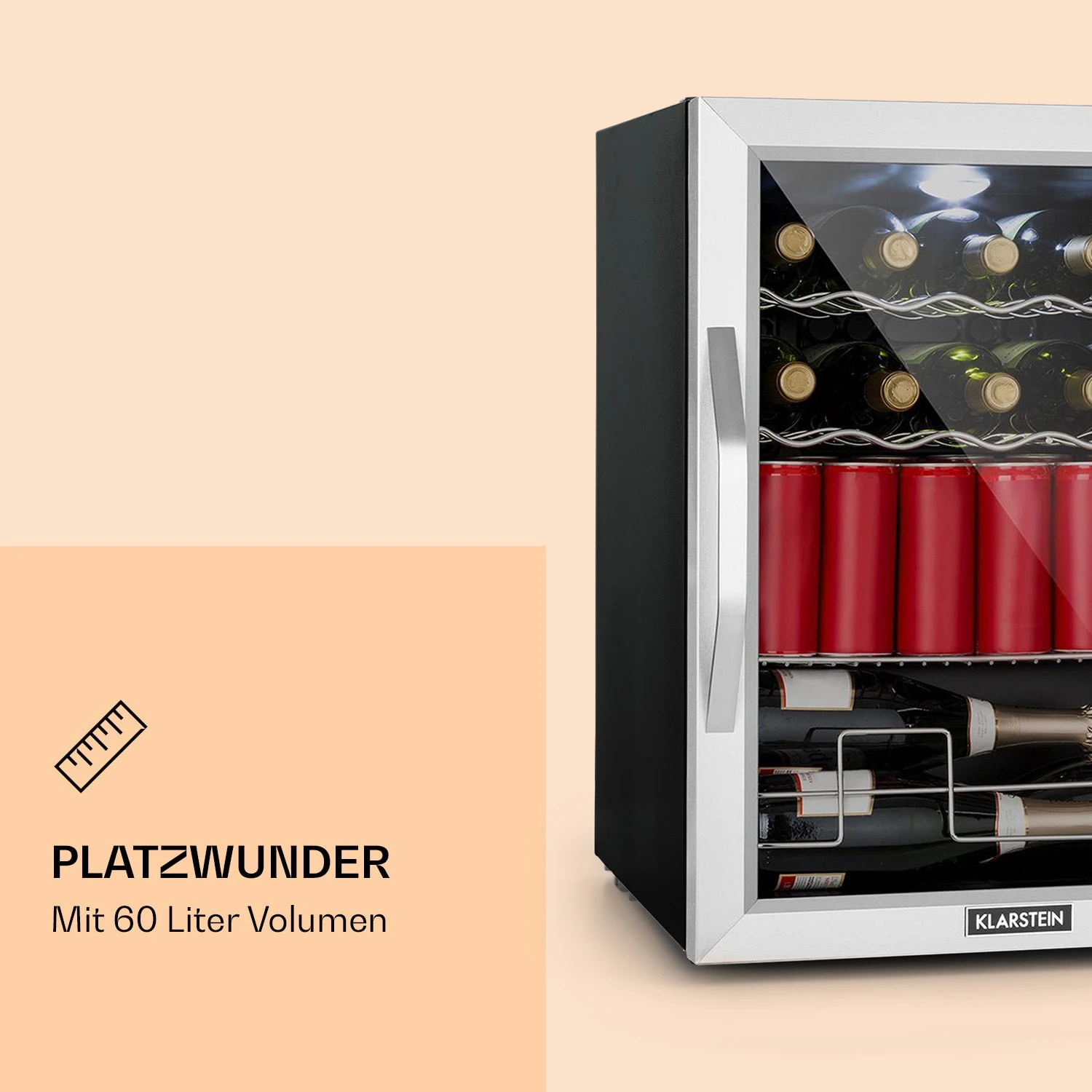 Beersafe XL Mix It Edition Kühlschrank 60 Ltr 4 Böden Panoramaglastür 2 Beersafe XL Mix It Edition Kühlschrank 60 Ltr 4 Böden Panoramaglastür – Bild 2