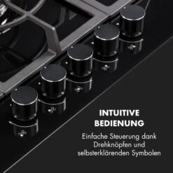 Ignito 5 Zonen Gaskochfeld 5-flammig Sabaf-Brenner Glaskeramik Schwarz -Haushaltsgeräte 10033133 de 0004 logo