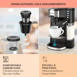 Baristomat 2-in-1-Heißgetränkeautomat Kaffee Tee Milchschaum -Haushaltsgeräte 10033138 de 0006 usp