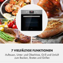 Kalahari Elektrischer Einbaubackofen 2300W 7 Funktionen Schwarz -Haushaltsgeräte 10033187 de 0008 logo