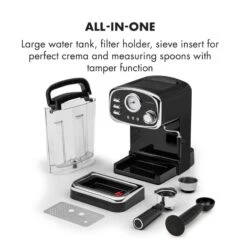 Espressionata Gusto Espressomaschine 1100W 15 Bar Druck Schwarz -Haushaltsgeräte 10033209 yy 0008 logo Klarstein Espressionata Gusto Espressomaschine reedit