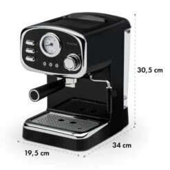 Espressionata Gusto Espressomaschine 1100W 15 Bar Druck Schwarz -Haushaltsgeräte 10033209 yy 0009 logo Klarstein Espressionata Gusto Espressomaschine