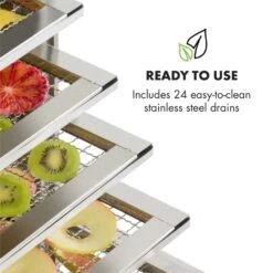 Master Jerky 24 Dörrautomat 5850W 40-90 °C 15h-Timer Edelstahl Silber -Haushaltsgeräte 10033214 yy 0004 logo Klarstein Master Jerky 24 Doerrautomat silber