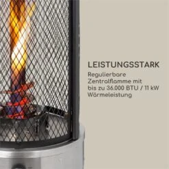 Goldflame Deluxe Terrassenheizstrahler 36.000BTU/11kW Mobil Edelstahl 11 Goldflame Deluxe Terrassenheizstrahler 36.000BTU/11kW Mobil Edelstahl -Haushaltsgeräte 10033278 yy 0003 logo Blumfeldt Goldflame Deluxe Heizstrahler schwarz