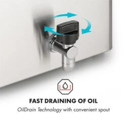 Family Fry Fritteuse 3000W Oil Drain Technology Edelstahl Silber -Haushaltsgeräte 10033342 yy 0005 logo Klarstein Family Fry Fritteuse 3000W silber