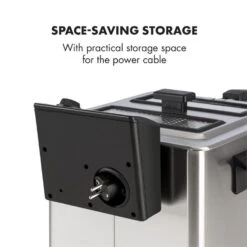 Family Fry Fritteuse 3000W Oil Drain Technology Edelstahl Silber -Haushaltsgeräte 10033342 yy 0009 logo Klarstein Family Fry Fritteuse 3000W silber