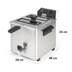 Family Fry Fritteuse 3000W Oil Drain Technology Edelstahl Silber -Haushaltsgeräte 10033342 yy 0010 logo Klarstein Family Fry Fritteuse 3000W silber