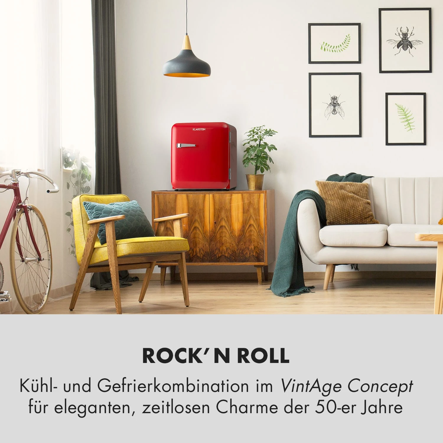 Audrey Mini Retro-Kühlschrank 48l 2 Ebenen 2 Audrey Mini Retro-Kühlschrank 48l 2 Ebenen – Bild 2