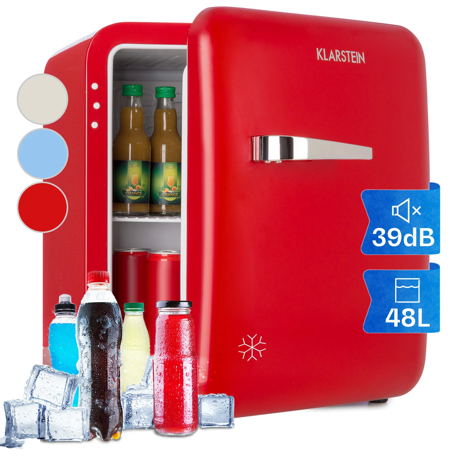 Audrey Mini Retro-Kühlschrank 48l 2 Ebenen 1 Audrey Mini Retro-Kühlschrank 48l 2 Ebenen