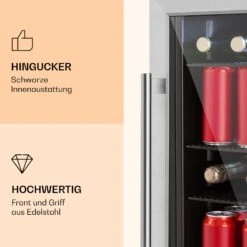 Beersafe 3XL Kühlschrank 98 Liter 4 Böden Panoramaglastür Edelstahl 9 Beersafe 3XL Kühlschrank 98 Liter 4 Böden Panoramaglastür Edelstahl -Haushaltsgeräte 10033347 de 0003 logo