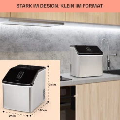 Clearcube Eiswürfelmaschine Klareis 13kg/24h Edelstahl Schwarz -Haushaltsgeräte 10033350 de 0006 usp