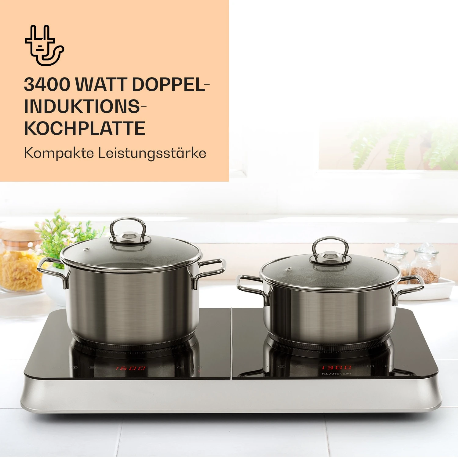 InnoChef Induktionskochfeld 3400W Touch Control Glaskeramik 2 InnoChef Induktionskochfeld 3400W Touch Control Glaskeramik – Bild 2