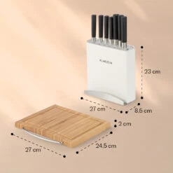 Kitano Plus Messer-Set 9 Tlg. Holzblock Bambus-Schneidebrett Weiß 15 Kitano Plus Messer-Set 9 Tlg. Holzblock Bambus-Schneidebrett Weiß -Haushaltsgeräte 10033673 yy 0008 logo