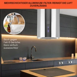 Beretta Inselabzugshaube Ø35cm Ab-/Umluft 650m³/h LED Edelstahl -Haushaltsgeräte 10033717 de 0006 usp