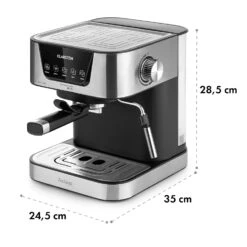 Arabica Espressomaschine 1050W 15 Bar 1,5l Touch-Bedienfeld Edelstahl -Haushaltsgeräte 10033729 yy 0011 dimensions