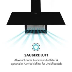 Laurel 90 Dunstabzugshaube 90cm Abluft: 350 M³/h LED Touch Schwarz -Haushaltsgeräte 10033768 de 0004 logo