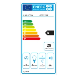Laurel 90 Dunstabzugshaube 90cm Abluft: 350 M³/h LED Touch Schwarz -Haushaltsgeräte 10033768 energy label