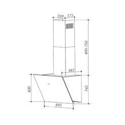 Laurel 90 Dunstabzugshaube 90cm Abluft: 350 M³/h LED Touch Schwarz -Haushaltsgeräte 10033768 yy 0011 logo Klarstein Laurel 90 Dunstabzugshaube 90cm schwarz