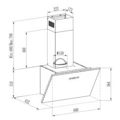 Silver Lining 60 Dunstabzugshaube 60cm 600m³/h EEK A Edelstahl -Haushaltsgeräte 10033777 yy 0012 logo Klarstein Silver Lining 60 Dunstabzugshaube