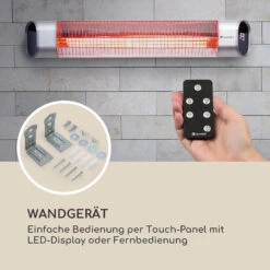 Dark Wave Infrarot-Heizstrahler 2000W Goldbeschichtete Carbonröhre IP65 Aluminium -Haushaltsgeräte 10033810 de 0008 logo