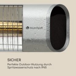 Dark Wave Infrarot-Heizstrahler 2000W Goldbeschichtete Carbonröhre IP65 Aluminium -Haushaltsgeräte 10033810 de 0009 logo