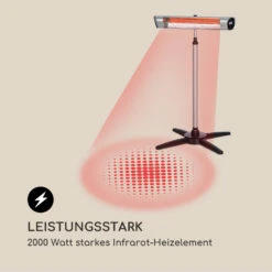 Dark Wave Stand Infrarot-Heizstrahler 2000W Goldbeschichtete Carbonröhre IP65 Standfuß -Haushaltsgeräte 10033811 de 0004 logo