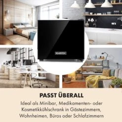 Frosty Mini-Kühlschrank EEC A Spiegelglastür 10 Liter Schwarz -Haushaltsgeräte 10033836 de 0006 logo