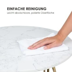 Round Pearl Couchtisch 55 X 45 Cm (ØxH) Marmor Gold / Weiß -Haushaltsgeräte 10034020 de 0004 logo